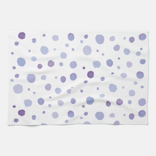 hand painted polka dots tea towel (Horizontal)