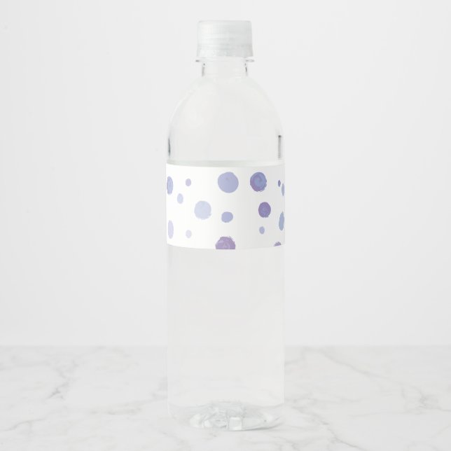 hand painted polka dots water bottle label (Front)