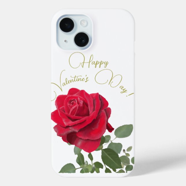 Hand painted red rose Case-Mate iPhone case (Back)