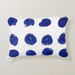 Hand painted seamless polka dots pattern decorative cushion