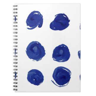 Hand painted seamless polka dots pattern notebook
