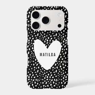 Hand painted spot and heart personalised