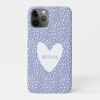 Hand painted spot and heart personalised
