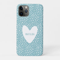 Hand painted spot and heart personalised