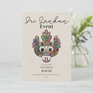 Hand-Painted Sri Lankan Heritage Art Invitation