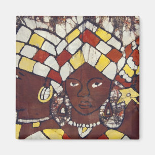 Hand painted textiles depicting every day magnet