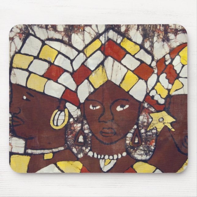 Hand painted textiles depicting every day mouse pad (Front)