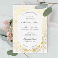 Hand-Painted tiny flowers Floral Frame Wedding