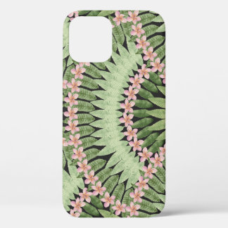 Hand Painted Tropical Flowers Pattern iPhone 12 Case