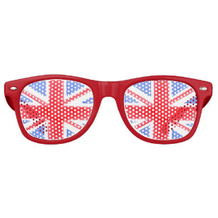 Hand Painted Union Jack British Flag Britannia Retro Sunglasses