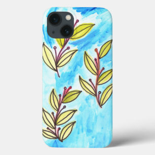 hand painted watercolor iPhone 13 case