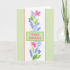Hand Painted Watercolor Floral BIRTHDAY