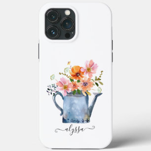 Hand-Painted Watercolor Floral iPhone 13 Pro Max Case
