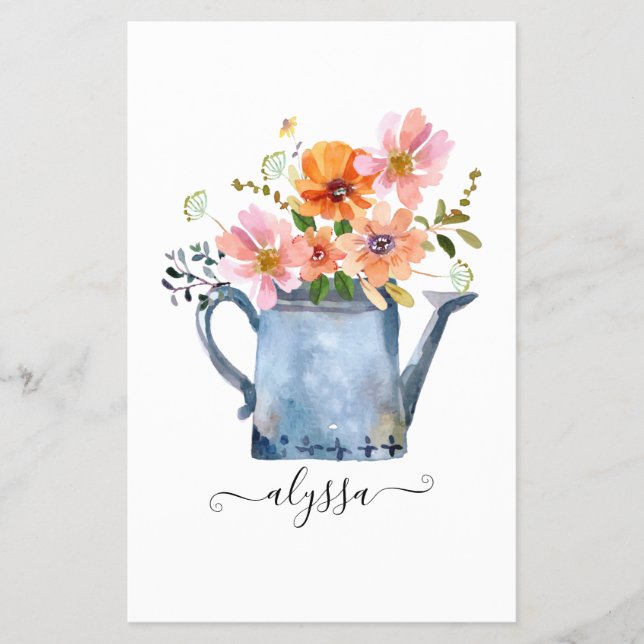 Hand-Painted Watercolor Floral Flyer (Front)