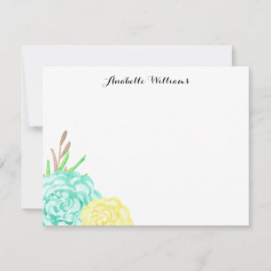 Hand Painted Watercolor Flowers Personalised