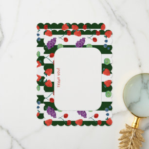 Hand-Painted Watercolor Fruit Thank You Cards - Fu