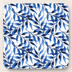 Hand Painted Watercolor Ink Pattern Coaster