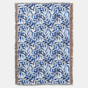 Hand Painted Watercolor Ink Pattern Throw Blanket