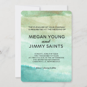 hand painted watercolor invitation