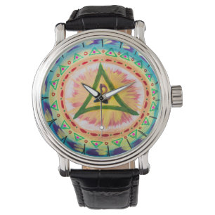 Hand Painted Watercolor Om Mandala  Watch