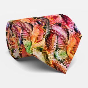 Hand-painted Watercolor Retro Vintage Pattern Tie