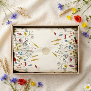 Hand-painted Watercolor Wildflower Meadow Tissue Paper