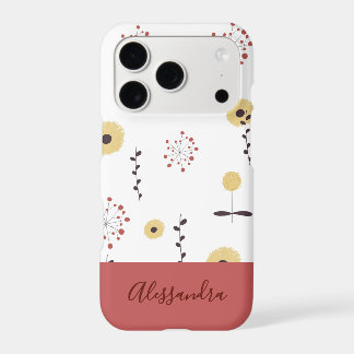 Hand-Painted Wildflower Personalised iPhone Case