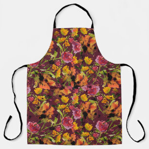 Hand-Painted with Inks All-Over Print Apron