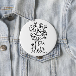Hand Painting - Abstract Tree Group 1 10 Cm Round Badge