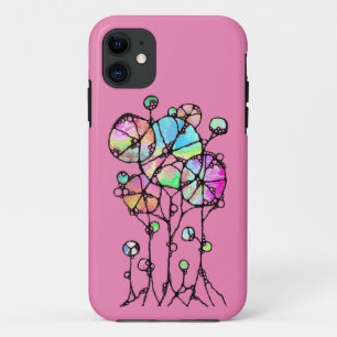 Hand Painting - Abstract Tree Group 1 iPhone 11 Case