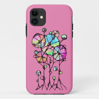 Hand Painting - Abstract Tree Group 1 iPhone 11 Case