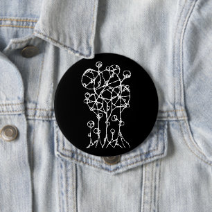 Hand Painting - Abstract Tree Group 2 10 Cm Round Badge