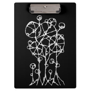 Hand Painting - Abstract Tree Group 2 Clipboard