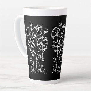 Hand Painting - Abstract Tree Group 2 Latte Mug
