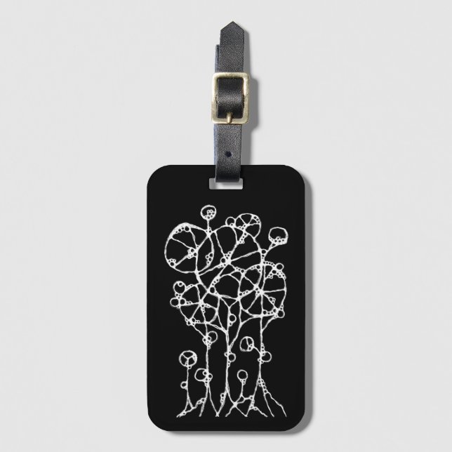 Hand Painting - Abstract Tree Group 2 Luggage Tag (Front Vertical)