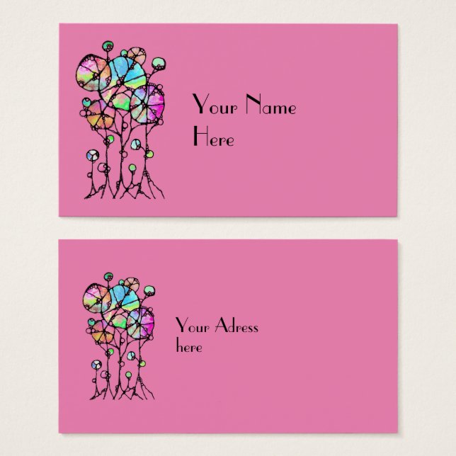 Hand Painting - Abstract Tree Group 3 (Front & Back)