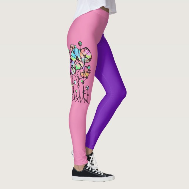Hand Painting - Abstract Tree Group 3 + 4 Leggings (Right)