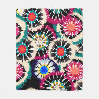 Hand Painting Abstract Watercolor Seamless Shibori Fleece Blanket