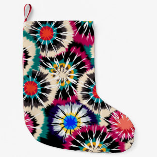 Hand Painting Abstract Watercolor Seamless Shibori Small Christmas Stocking