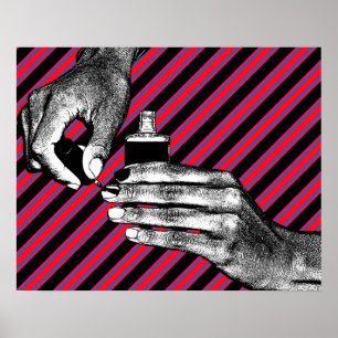 Hand Painting Fingernails Manicure Makeup beauty Poster