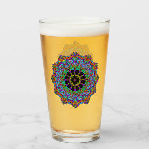 Hand Painting Mandala Clock Face 24 Glass