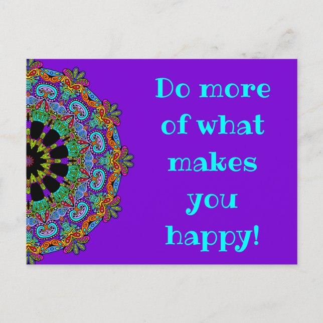 Hand Painting Mandala Clock Face 24 Postcard (Front)