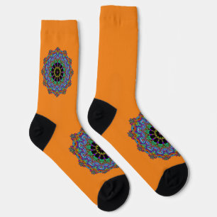 Hand Painting Mandala Clock Face 24 Socks