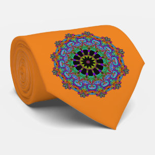 Hand Painting Mandala Clock Face 24 Tie