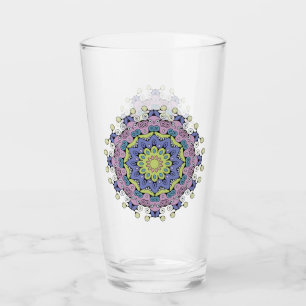 Hand Painting Mandala Clock Face 2 Glass