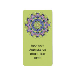 Hand Painting Mandala Clock Face 2 Label