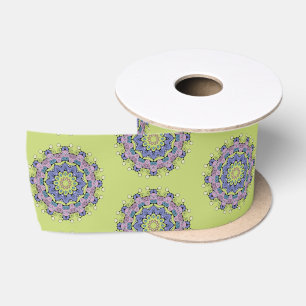 Hand Painting Mandala Clock Face 2 Satin Ribbon