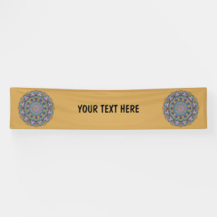 Hand Painting Mandala Clock Face 3 Banner