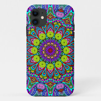 Hand Painting Mandala Clock Face 4 iPhone 11 Case