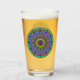 Hand Painting Mandala Clock Face 4 Glass